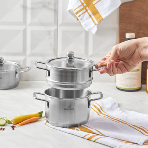 Karaca Baby İndüksiyon Tabanlı Çelik Kuskus Tencere 12 Cm - Image 1