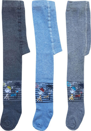 3lü Erkek Bebek Çocuk Külotlu Çorap Renkli Desenli Pamuklu  - Image 1