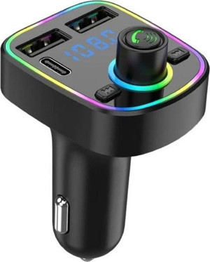 Cosmostech Car C2 Araç Fm Transmitter 5.3 Bluetooth Araç Kiti Hızlı Şarj Qc 3.1 Çift USB ve TYPE-C Mp3 Sd Kart Çakmaklık - Image 1