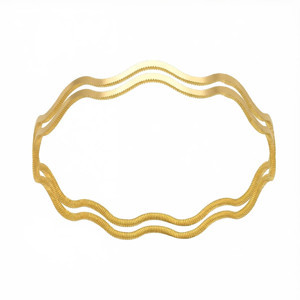 AgaKulche 20 gr 22 Ayar 2'li Zikzak Altın Bilezik