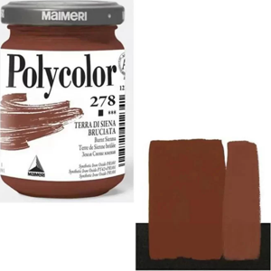 Maimeri Polycolor Akrilik Boya 140ml Burnt Sienna 278 - Image 1