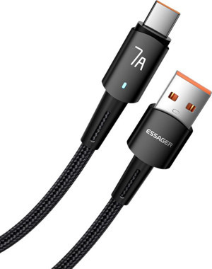 Essager 2 Metre 80W 7A USB to Type-C Süper Hızlı Data Şarj Kablosu, Ultra Dayanıklı Şarj ve Data Kablosu - Image 1