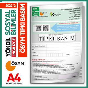 2022/2 YÖKDİL İngilizce SOSYAL BİLİMLER ÖSYM Çıkmış Soru Tıpkı Basım Deneme Kitapçığı Türkiye Geneli - Karakutu Yayınları - Image 1