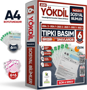 2025 YÖKDİL İngilizce SOSYAL BİLİMLER ÖSYM Çıkmış Soru Tıpkı Basım Deneme Paketi 6lı Türkiye Geneli - Karakutu Yayınları - Image 1