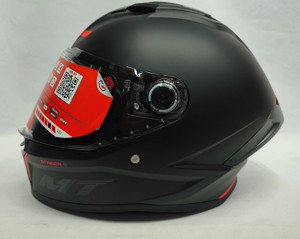 Mt Stinger 2 A1 V-28B Şefaf Vizörlü Motosiklet Kaskı Kırmızı - Mat Siyah - Image 1