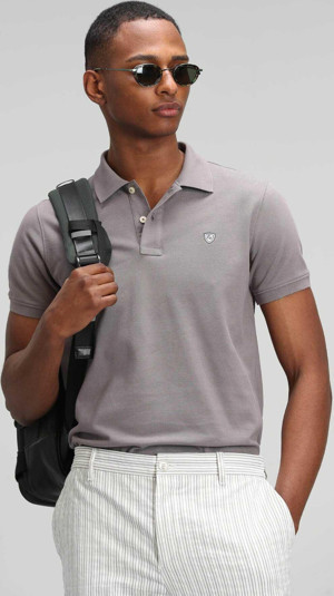 Lufian Erkek Laon Spor Polo Yaka T-Shirt 111040091 Toprak - Image 1