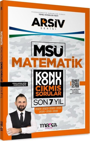 Marka Yayınları MSÜ Matematik ARŞİV Serisi Konu Konu Son 7 Yıl Çıkmış Sorular - Marka Yayınları - Image 1