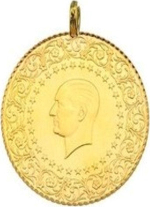 1 Adet Eski Tarihli Yarım Altın - Image 1