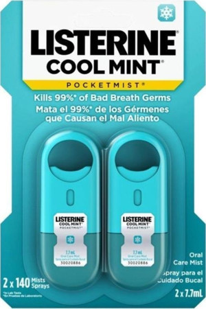 Listerine Pocketmist Cool Mint 1+1 7.7 ml Spray - Image 1