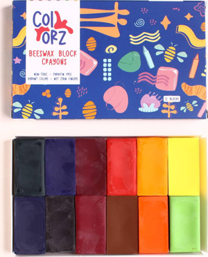 Colorz 12'li Blok Balmumu Pastel Boya Seti - Image 1