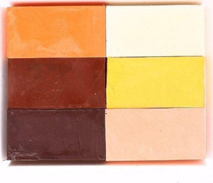 Colorz 6'lı Ten Renkleri Doğal Balmumu Sert Blok Pastel Boya Seti - Image 1