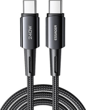 Essager Premıum 2Mt PD3.1 240W Type-C to Type-C Şarj Kablosu E-Marker Çipli Akım Korumalı Data Kablo - Image 1