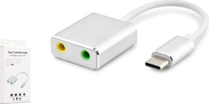 Hadron HDX5256 7.1 Sanal Surround Ses Çıkışlı Harici Type-C Ses Kartı - Gri-Beyaz - Image 1