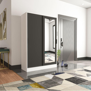 Tumblera Aura Grey White Portmanto Vestiyer Ayakkabılık Aynalı 2 Sürgü Kapaklı 120x48 cm - Image 1