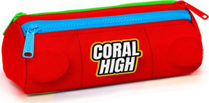Coral High Kids Renkli Blok Desenli Üç Bölmeli Kalem Çantası 22091 - Image 1