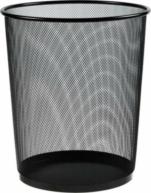 Gen-Of Metal Delikli File Çöp Kovası Siyah - Image 1