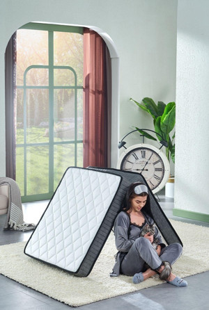 Deluxe Gri 70x180 Katlanır Yatak, Yer Yatağı, Misafir Yatağı, Kamp Yatağı (ÖLÇÜ SEÇENEKLİ) - Image 1