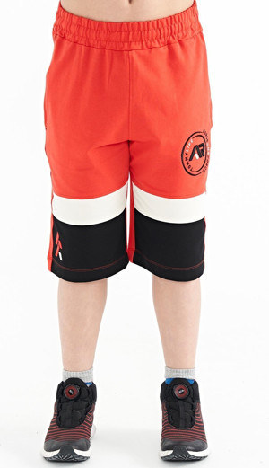 Fiesta Renkli Baskılı Bağcıklı Nakış Detaylı Standart Kalıp Erkek Çocuk Şort - 11129 - Image 1