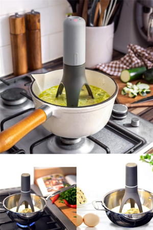 Çorba Karıştırıcı Portatif Pilli Otomatik Tencere Karıştırıcı Pratik Çorba Yoğurt Yemek Sos Çırpıcı - Image 1