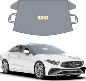 Haegs Buz Ve Kar Önleyici Araç Ön Cam Örtüsü Brandası | Ağır Hizmet Tipi 600D Oxford Kumaş | Arabalar, Suv`Lar, Kamyonetler İçin Oto Ön Cam Koruyucu Güneşlik | Don Örtüsü (175X106Cm) Std - Gri - Image 1