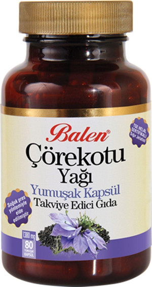 Balen Çörekotu Yağı 80 Kapsül 1380 Mg. Çörek Otu Soğuk Sıkım Çörekotu Yağ - Image 1