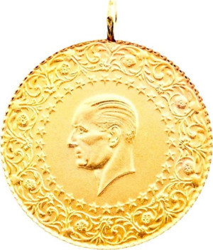 Tuğrul Kuyumculuk 1 Adet Eski Tarihli Yarım Altın - Image 1