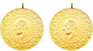 Tuğrul Kuyumculuk 2 Adet Eski Tarihli Yarım Altın - Image 1