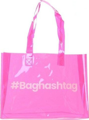 Baghashtag Pembe Şeffaf Plaj Çantası - Image 1