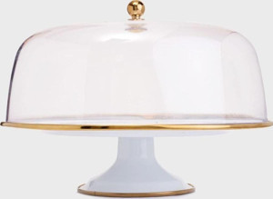 Miss Betty Vintage Style Emaye 30 Cm Ayaklı Kek Fanusu - Image 1