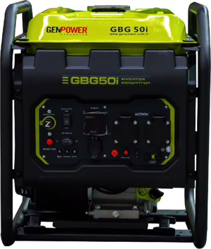 Genpower Marka GBG 50i Model 5 Kva, Benzinli, İpli Açık Tip, Dijital İnverter Monofaze ( 220 Volt) Portatif Jeneratör - Image 1