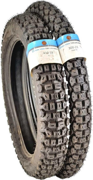İran Yasa Tire & Rubber Cross Lastik 410-18 Ve 300-21  Tt (Tubetype - İç Lastikli Tip) - Image 1