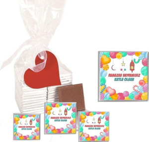 Agrand Madlen Çikolata Sargılı Ramazan Bayramı Marka 35 Adet Jelatin Poşetli Kalpli Etiketli - Image 1