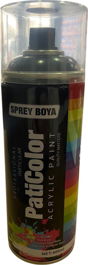 PATİCOLOR ISIYA DAYANIKLI SPREY SİYAH BOYA 400ML - Image 1
