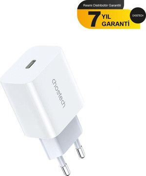 Choetech 20W Type C Çıkışlı Pd Yüksek Hızlı Şarj Cihazı Beyaz Pd-5005 - Image 1