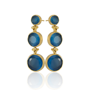 Kadir Jewellery 22 Ayar Altın Kaplama Vintage Küpe -El İşçiliği Ve Hipoalerjenik Küpe - Image 1