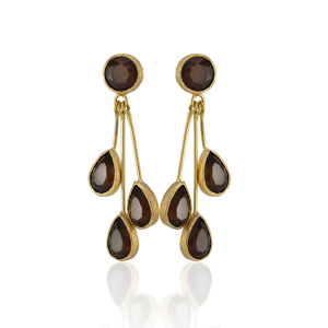 Kadir Jewellery 22 Ayar Altın Kaplama Vintage Küpe -El İşçiliği Ve Hipoalerjenik Küpe - Image 1
