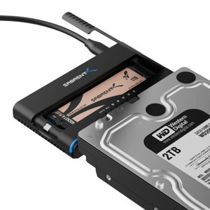 SABRENT USB 3.2 Type C M.2 PCIe NVMe + 2,5/3,5 İnç SSD ve HDD Dönüştürücü [DS-UCMH] - Image 1