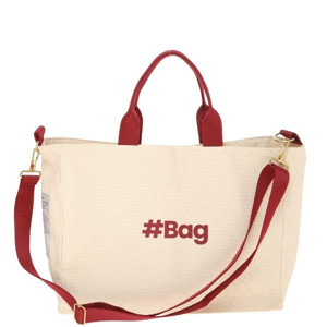 Baghashtag #BagSeries Bordo Kanvas Tote Çanta - Image 1