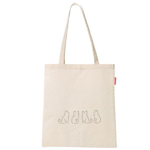 Baghashtag Minik Kedi Baskılı Ham Bez Çanta - Image 1