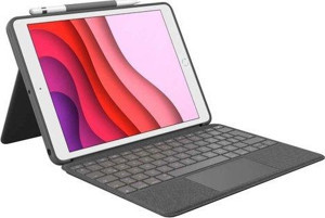 Logitech Combo Touch 10.9" iPad 10. Nesil ile Uyumlu Çok Yönlü Türkçe Klavyeli Kılıf - Gri 920-011381 - Image 1
