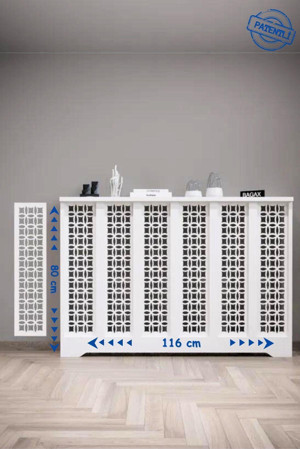 Bagax Petek Önü Dresuar Kaplama 116Cm Çok Amaçlı Dolaplar Mobilya Kalorifer Petek Önü Kapatma Dekorasyon - Image 1