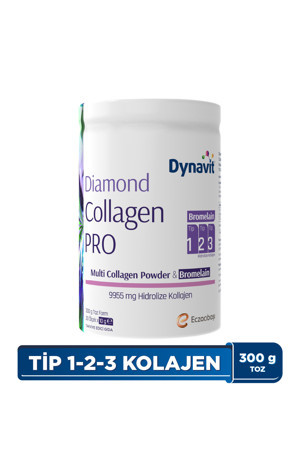 Dynavit Diamond Multi Collagen&Bromelain(Ananas Ekstresi)300g Toz-Hidrolize-Ödem Atımı&Diyetisyen Önerisi - Image 1