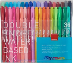 Dong-A Donga My Color 36 Renk 2 Çift Taraflı Keçeli Kalem - Image 1