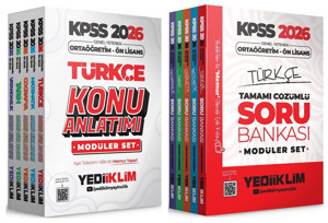Yediiklim 2026 KPSS Lise Ortaöğretim Ön Lisans Konu + Soru Bankası Modüler 2 li Set Yediiklim Yayınları - Yediiklim Yayınları - Image 1