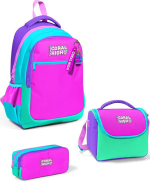 Coral High Kids Çok Renkli 3’lü Okul Çanta Seti SET0114426 - Image 1