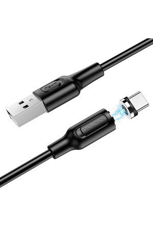 Borofone Manyetik Uçlu Iphone 15 Serisi Samsung Uyumlu Type C 1 Metre Şarj Kablo Mıknatıs Uçlu Şarj Kablo - Image 1