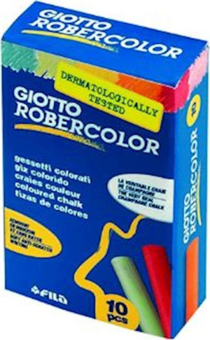 Robercolor Tebeşir Yuvarlak Tozsuz 10 Lu Karışık Renk 538900 (10 Paket) - Image 1