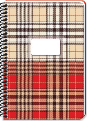 Keskin Color Defter 17X24Cm 100 Yaprak Çizgili Spiralli Sert Kapak Ekose 415941-99 - Image 1