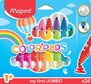 Maped Color Peps Jumbo Keçeli Kalem 24 Renk 3154148462224 - Image 1