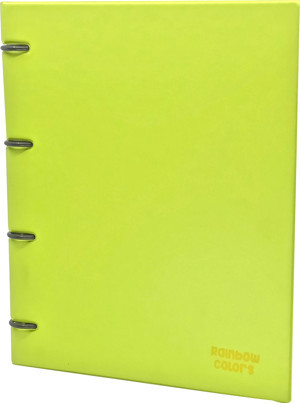 Önder Rainbow Colors 4 Halkalı Klasör A4 Pvc Sarı 122-20 - Image 1